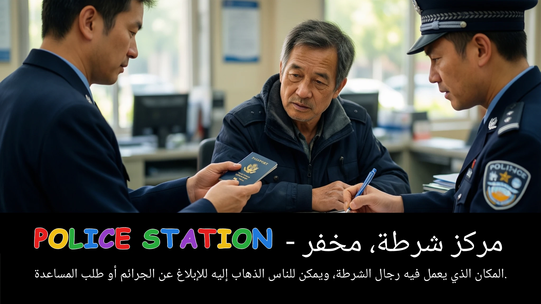 Arabic Illustration for police station
